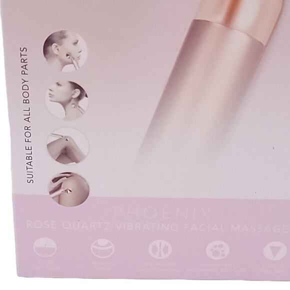Luxe + Willow PHOENIX Rose Quartz Vibrating Facial Roller - Picture 3 of 7